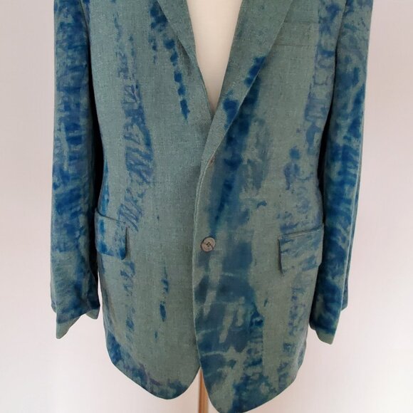 Loro Piana nordstrom cashmere silk sweater jacket blazer blue grey gray 42 L XL - Picture 11 of 11